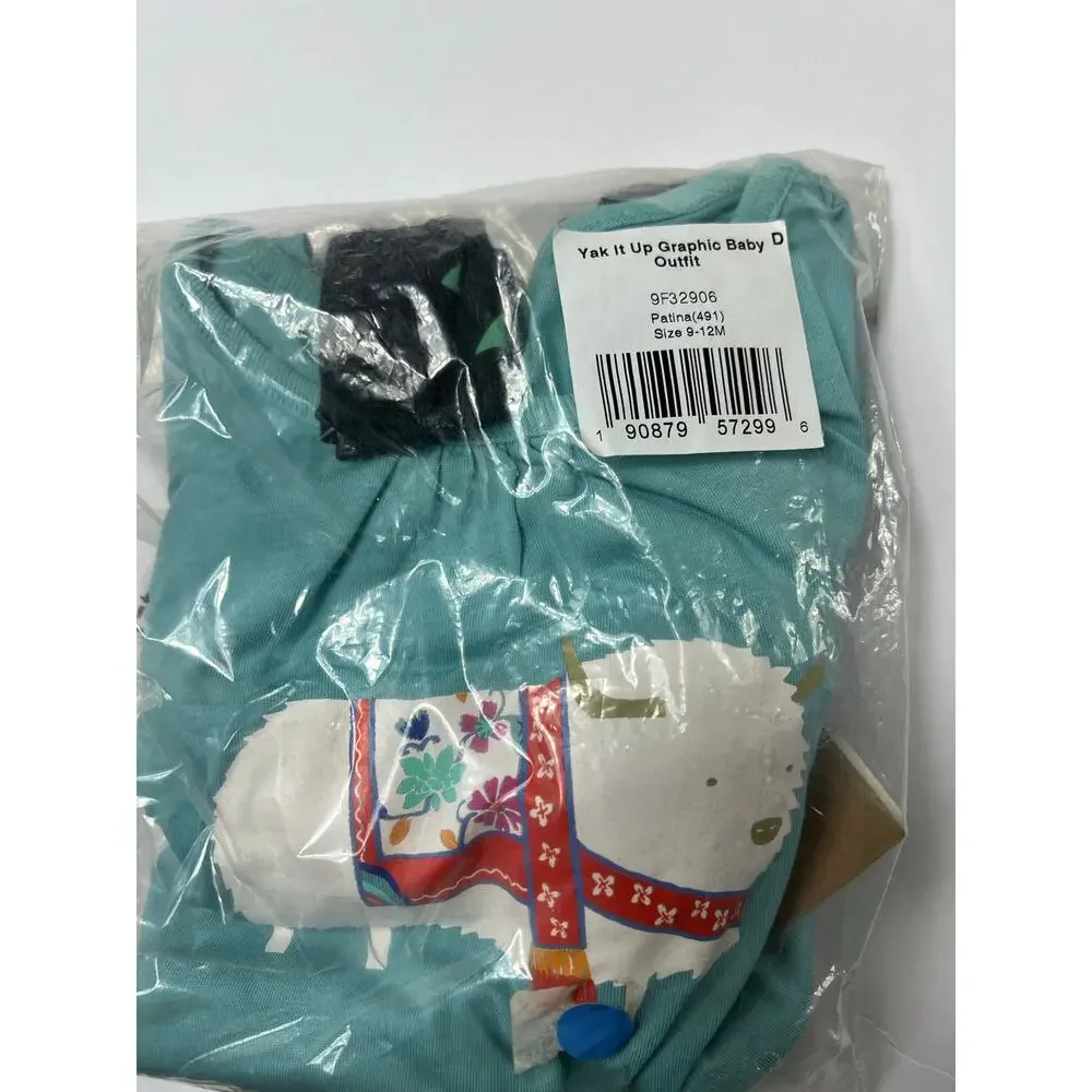 NEW Tea Collection Yak It Up Top & Leggings Set Nepal Size 9–12 Months